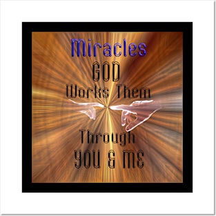 God Works Miracles T-Shirt mug coffee mug apparel hoodie sticker gift Posters and Art